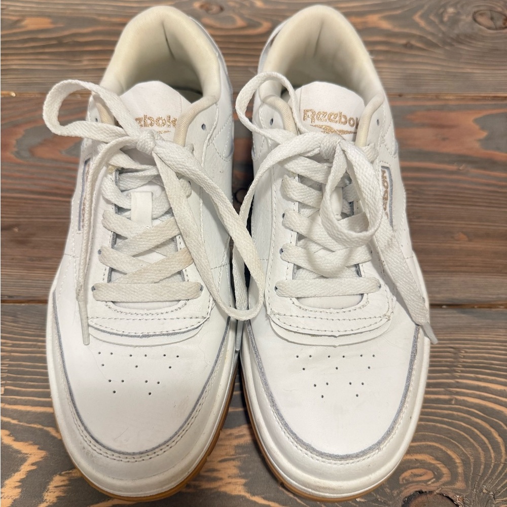 Reebok Women’s White Leather Sneakers